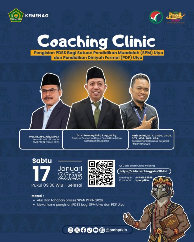 
Kawal Akses Santri, PMB PTKIN Gelar Coaching Clinic PDSS 2026