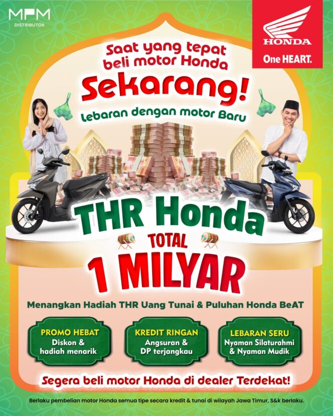
Periode Terakhir! Kesempatan Ikuti Undian Program THR Honda 1 Miliar Segera Berakhir