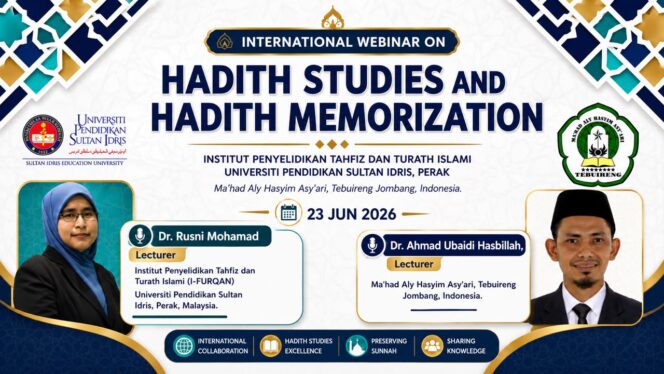 
Webinar Internasional Hadis Indonesia–Malaysia: Ma’had Aly Hasyim Asy’ari Tebuireng dan UPSI Perkuat Kolaborasi Akademik Pembelajaran Hadis