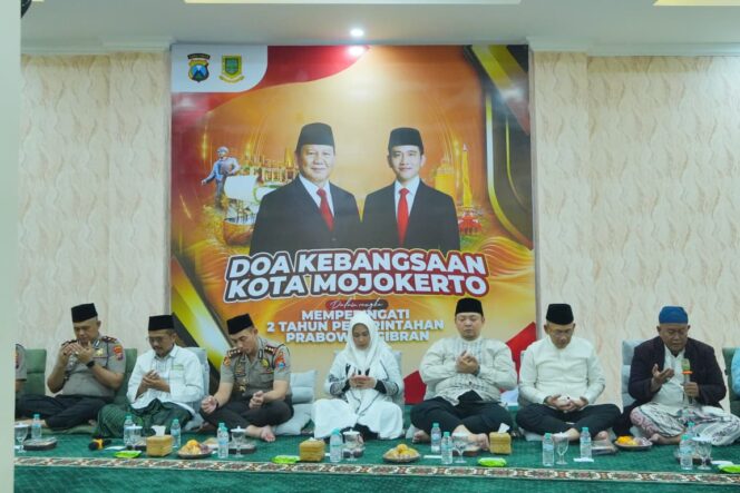 
Pemkot Mojokerto Gelar Do’a Kebangsaan Jadi Ikhtiar Jaga Persatuan, Peringati Dua Tahun Pemerintahan Prabowo-Gibran