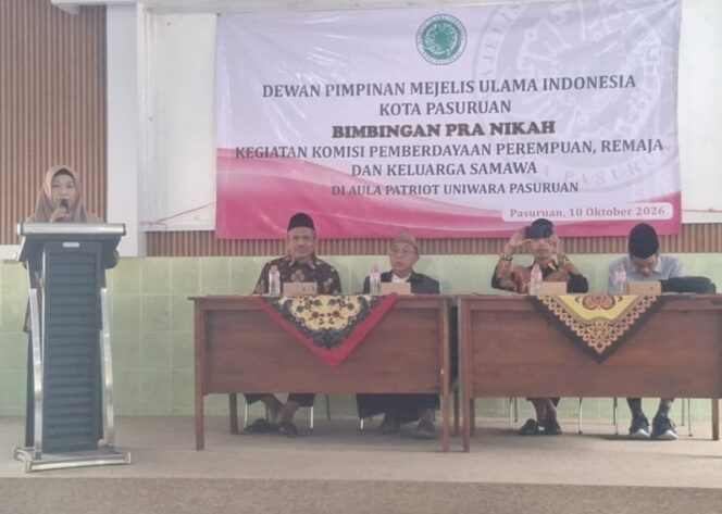 
Tekan Angka Perceraian, MUI Kota Pasuruan Gelar Bimbingan Pranikah untuk Puluhan Calon Pengantin